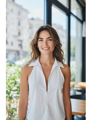 Chemise sans manche blanche