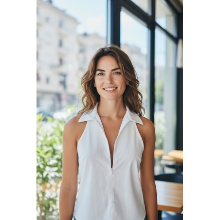 Chemise sans manche blanche