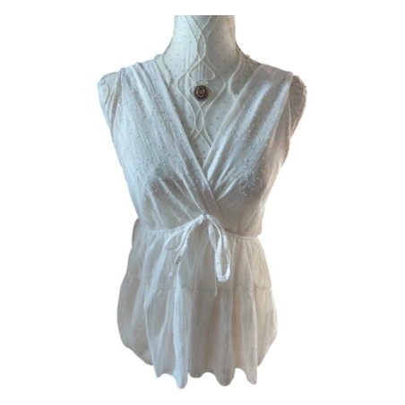 Blouse blanche et dorée