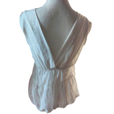 Blouse blanche et dorée