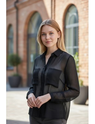 Chemise noire MANGO
