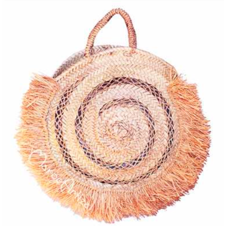 Panier rond à franges
