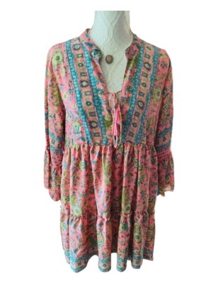 Robe bohème chic rose