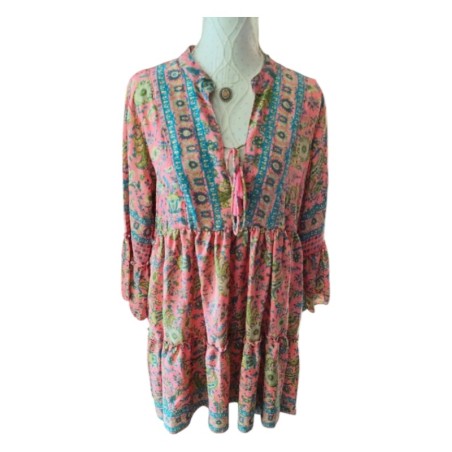 Robe bohème chic rose