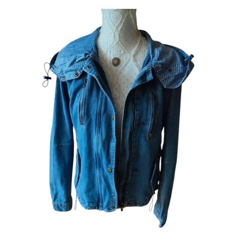 Veste longue en jean