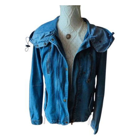 Veste longue en jean
