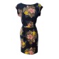 Robe bleu marine à fleurs