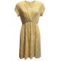 Robe moutarde à imprimé fleuri