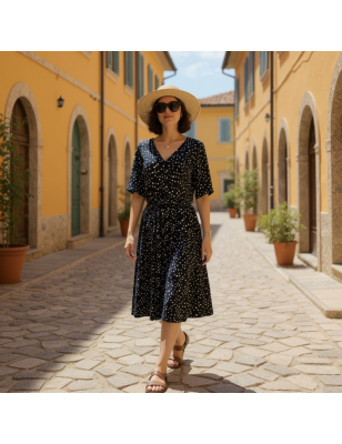 Robe noire à pois KIABI