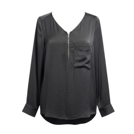 Blouse noire BERSHKA