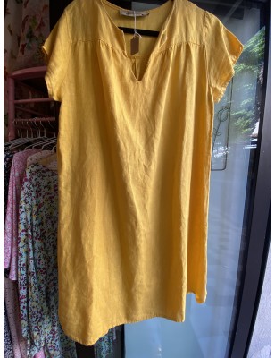 Robe en lin jaune Mino du Sud