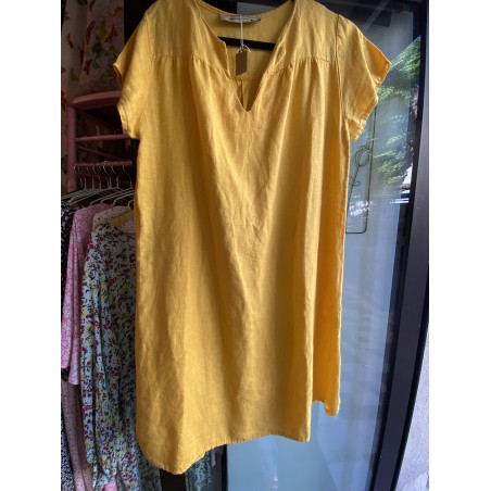 Robe en lin jaune Mino du Sud
