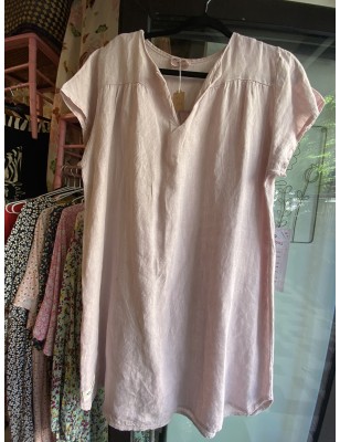 Robe en lin rose pâle Mino du Sud